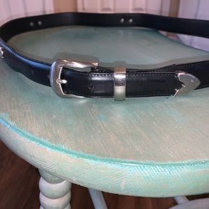 Black leather dress/casual belt